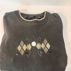 Croft & Barrow Gray and Cream Crewneck Sweater